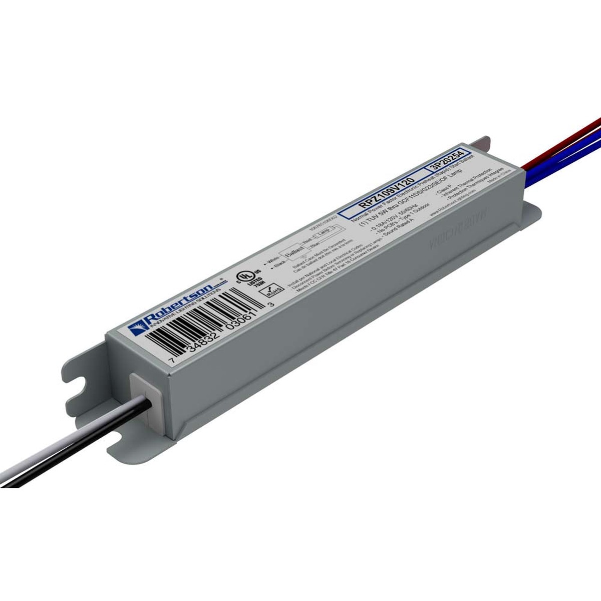 Robertson RPZ109V120 Electronic Rapid Start Ballast 120V