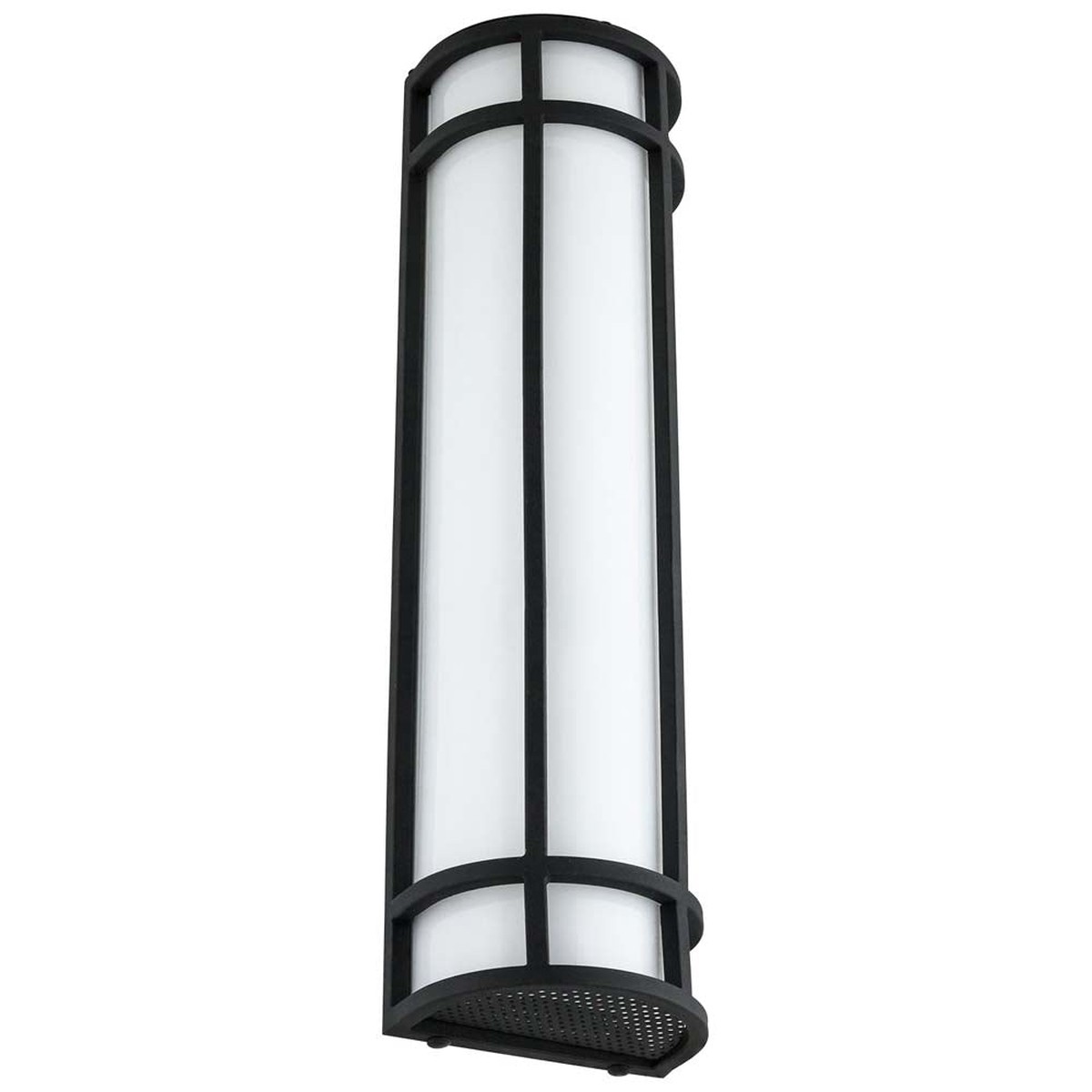 Sunlite 24-in CCT Tunable Outdoor Decorative Wall Sconce 100-277v Black finish