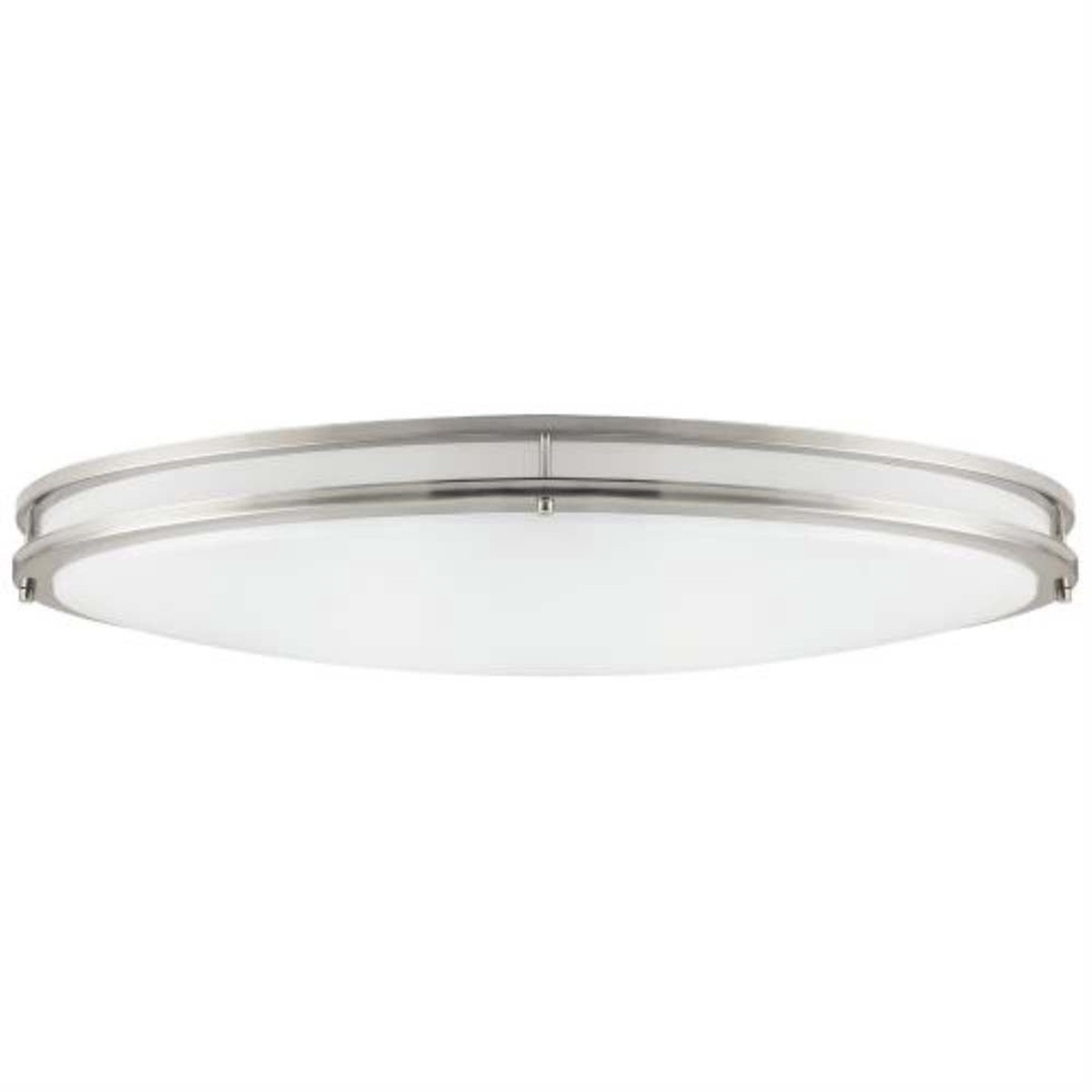 Sunlite 32-in Round LED Double Band Fixture CCT Tunable Brushed Nickel Finish