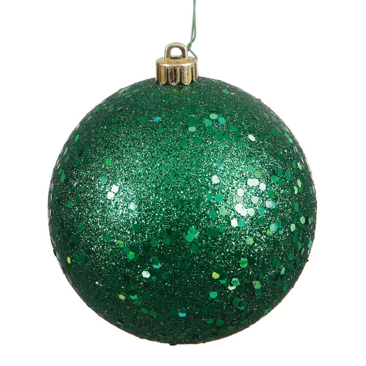 Vickerman 12 in. Emerald Ball Christmas Ornament