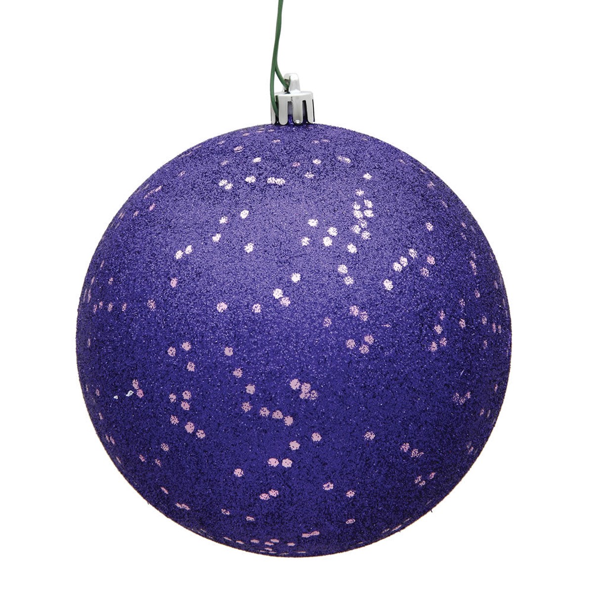 Vickerman 6 in. Purple Ball Christmas Ornament