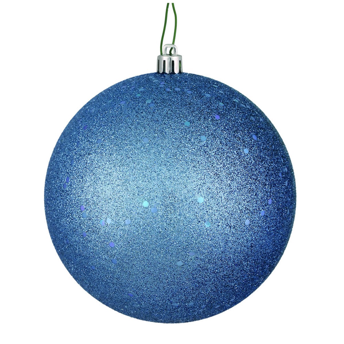 Vickerman 12 in. Periwinkle Ball Christmas Ornament