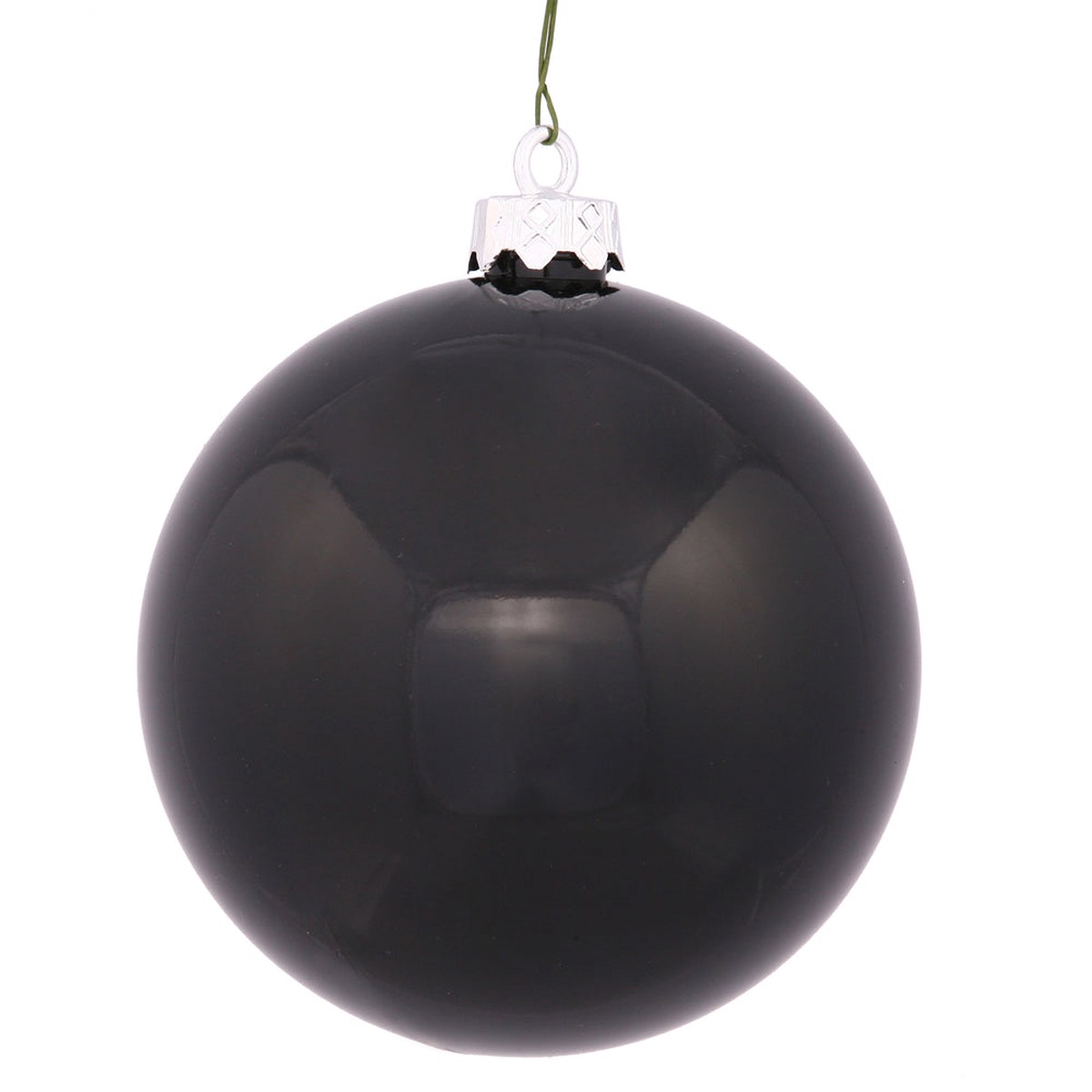 Vickerman 2.4 in. Black Shiny Ball Christmas Ornament