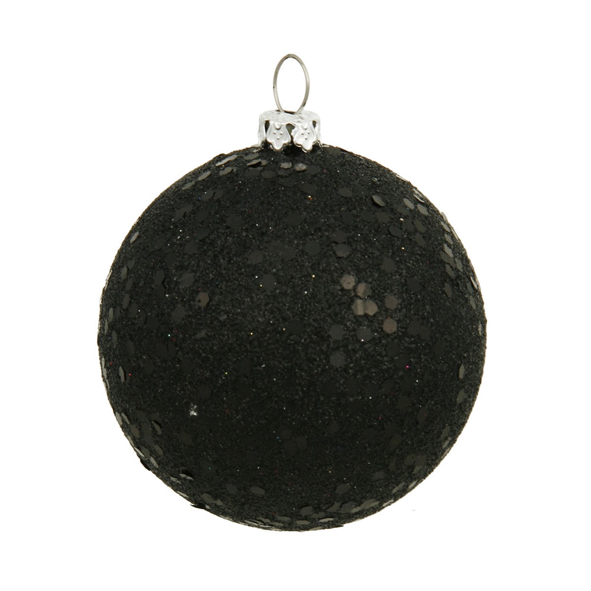 Vickerman 8 in. Black Ball Christmas Ornament