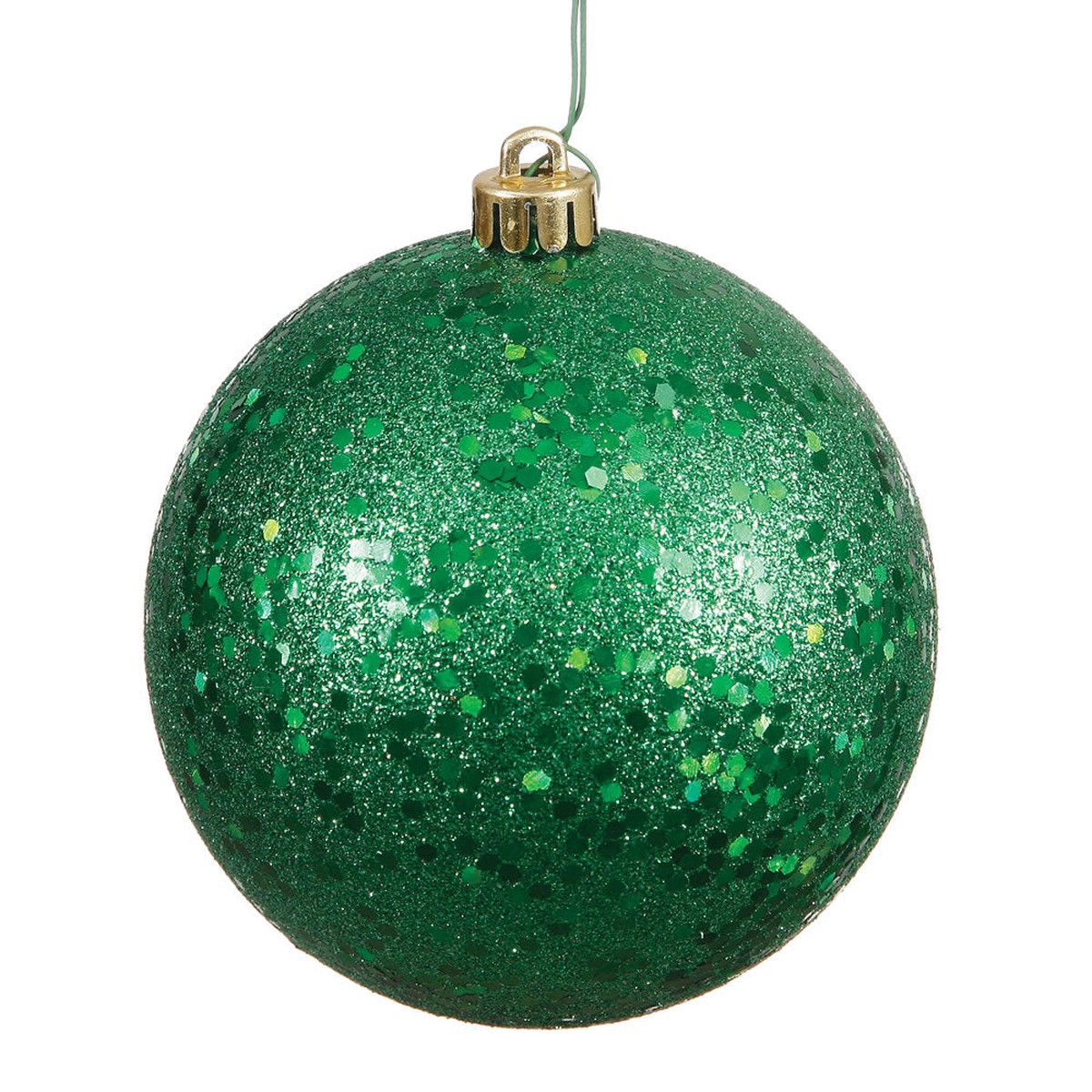 Vickerman 8 in. Green Ball Christmas Ornament