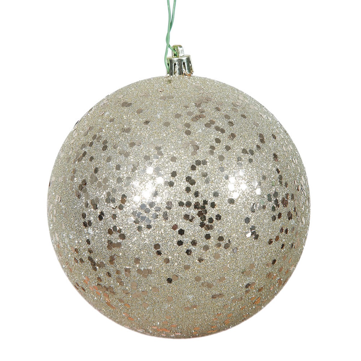 Vickerman 10 in. Champagne Ball Christmas Ornament