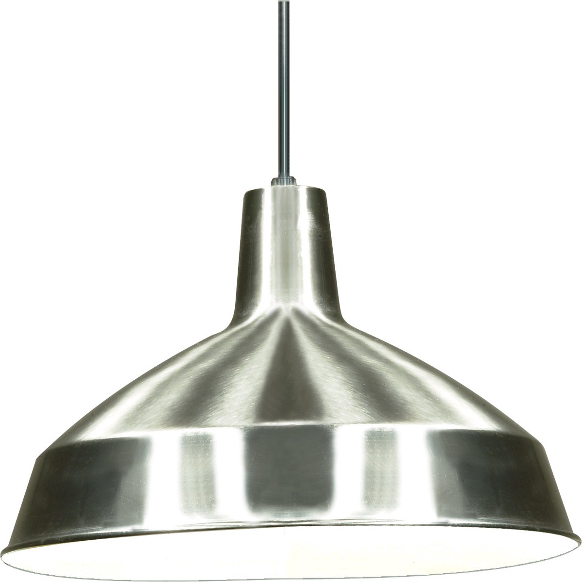 1-Light Pendants Mounted Pendant Light Fixture in Brushed Nickel Finish