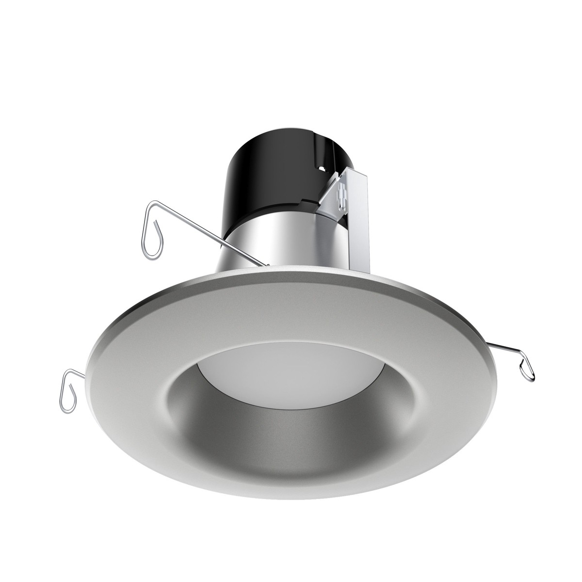 11.5W 5- 6in. Recessed LED 120V 3000K Soft White Downlight Retrofit Brushed Nickel trim