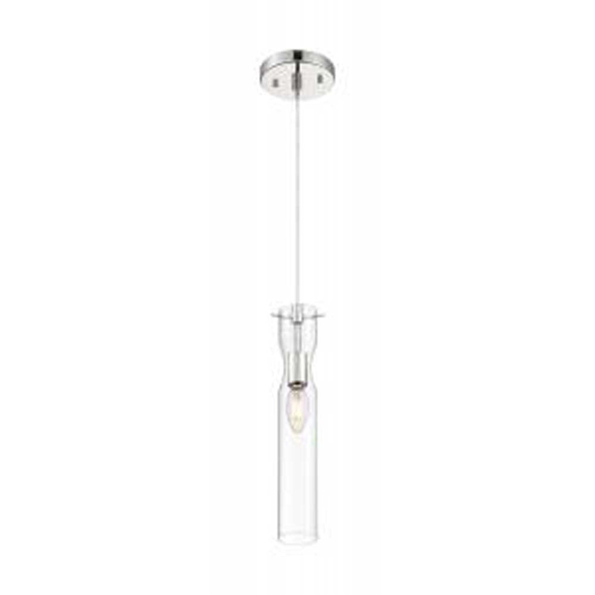 Nuvo Spyglass 1-Light Mini Pendant w/ Clear Glass in Polished Nickel Finish