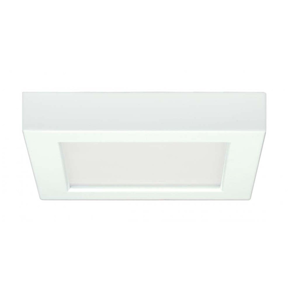 10.5w 5.5-in Flush Mount LED Fixture 2700K Square Shape White Finish 120v