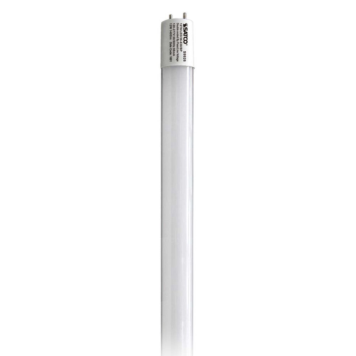 10Pk - Satco 12W 36in T8 LED Tube G13 Base 3000K 1400LM - Ballast Bypass