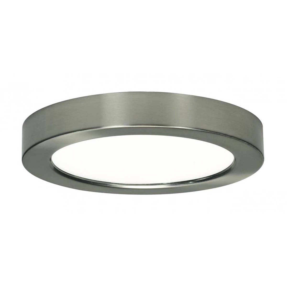 13.5w 7-in Flush Mount LED Fixture 2700K Round Shape Brushed Nickel Finish 120v