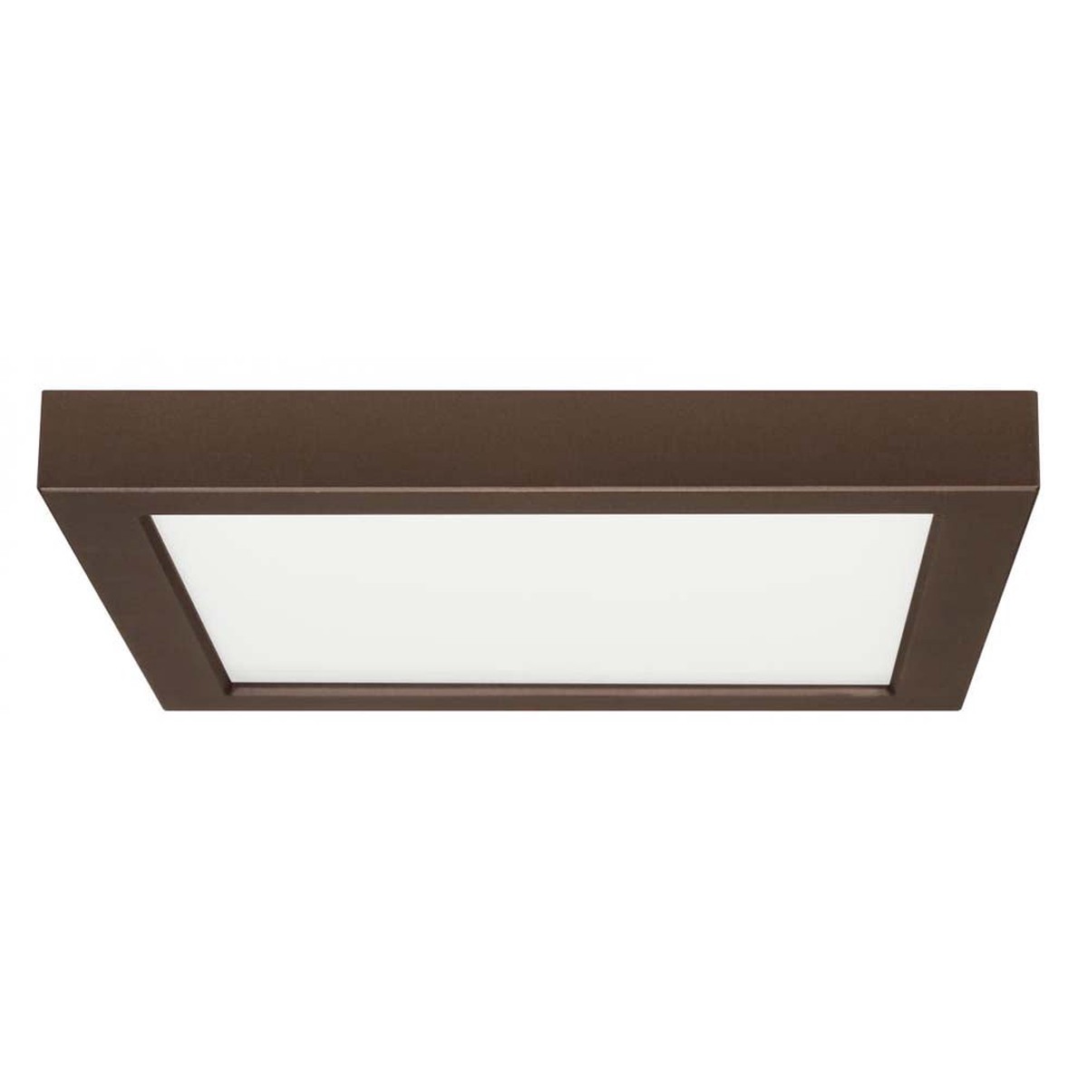 18.5w 9-in Flush Mount LED Fixture 2700K Square Shape Bronze Finish 120v