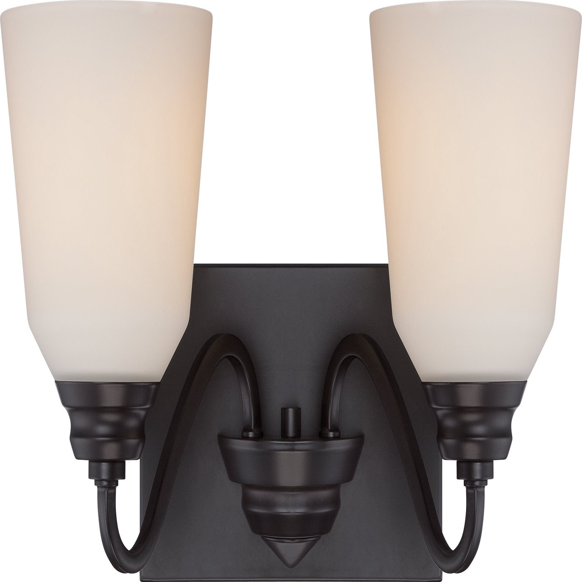 Calvin 2-Light Wall Mounted Vanity & Wall Light Fixture in Mahogany Bronze
