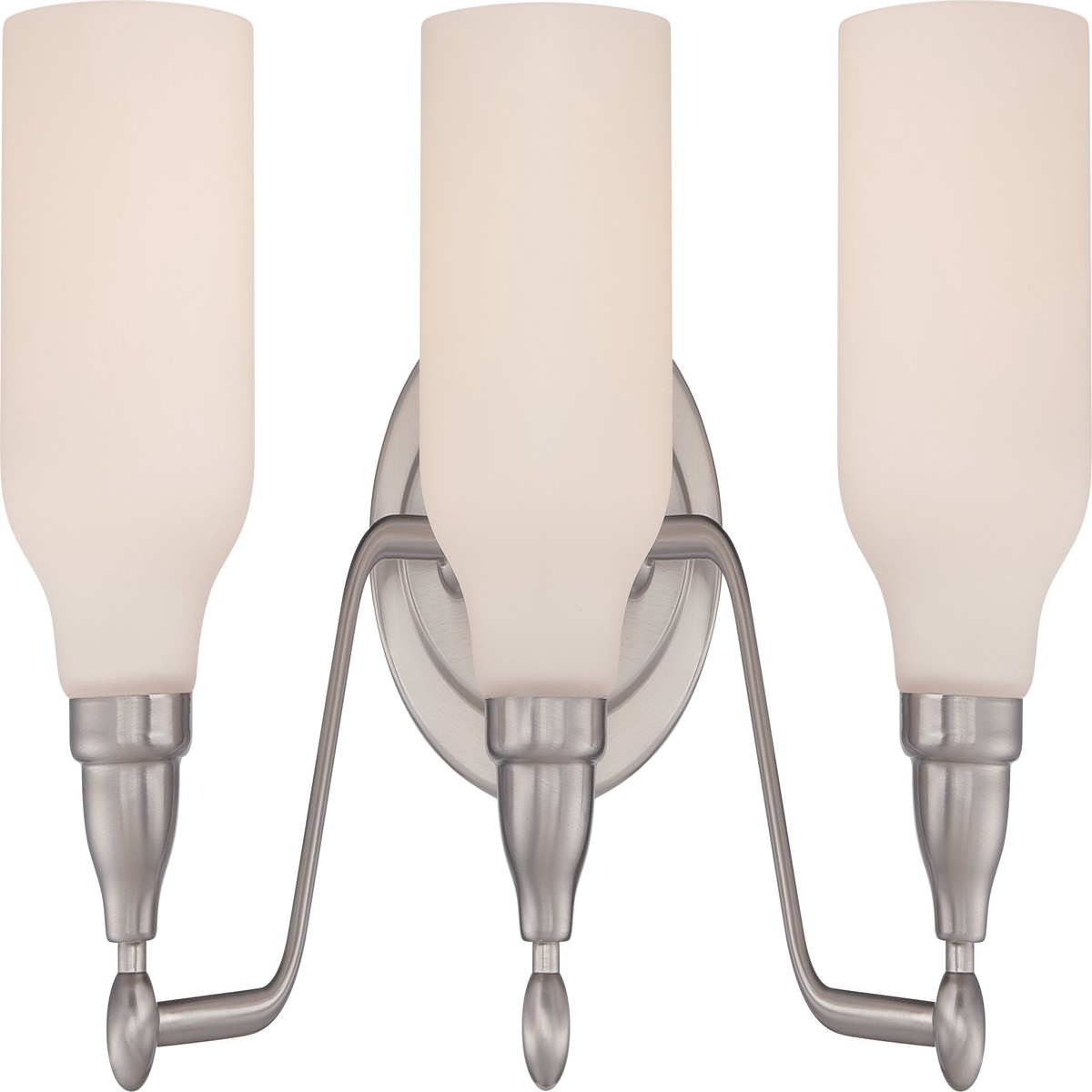 Kirk 3-Light Wall Mounted Vanity & Wall Light Fixture in Polished Nickel
