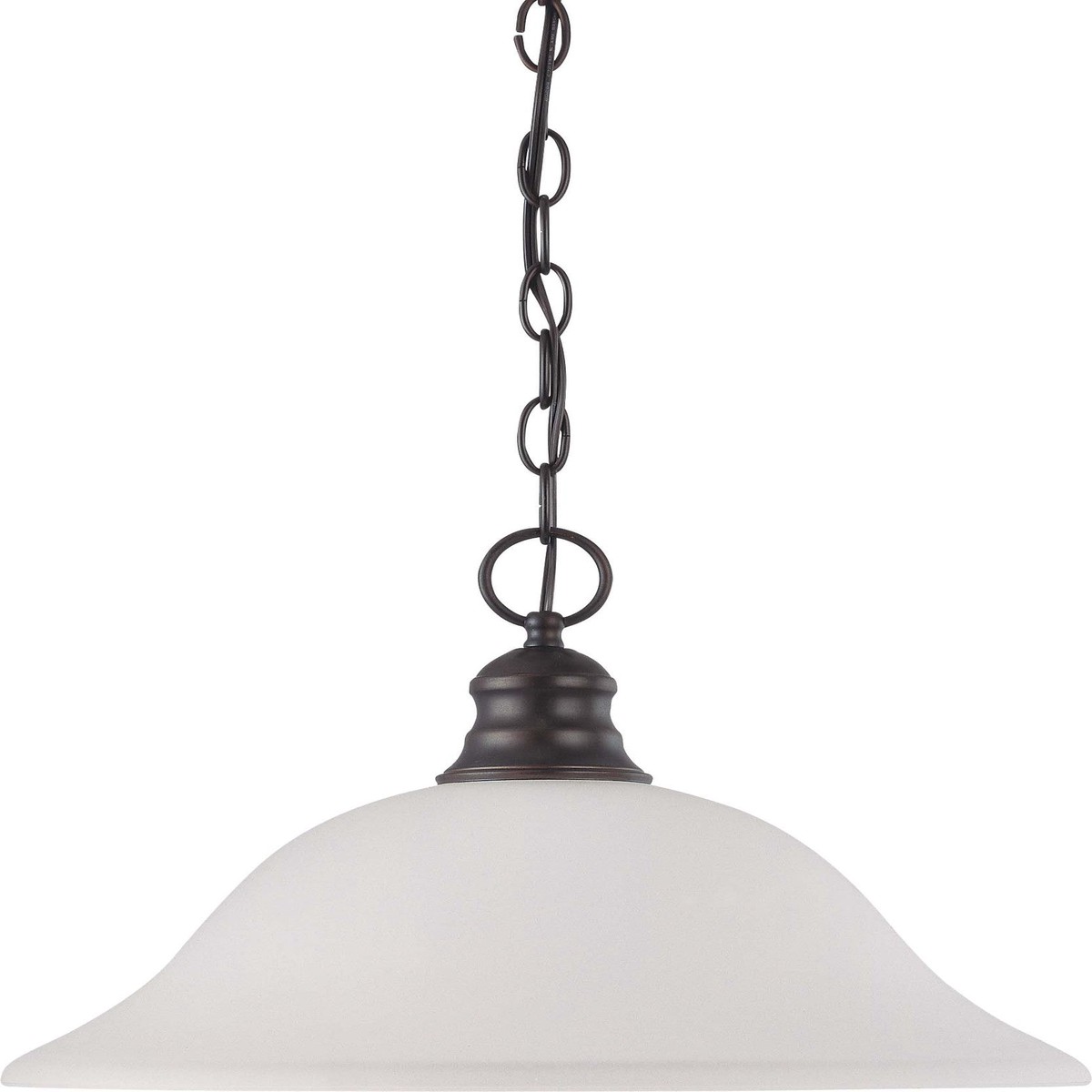Nuvo 1 Light 16 inch Pendant w/ Frosted White Glass