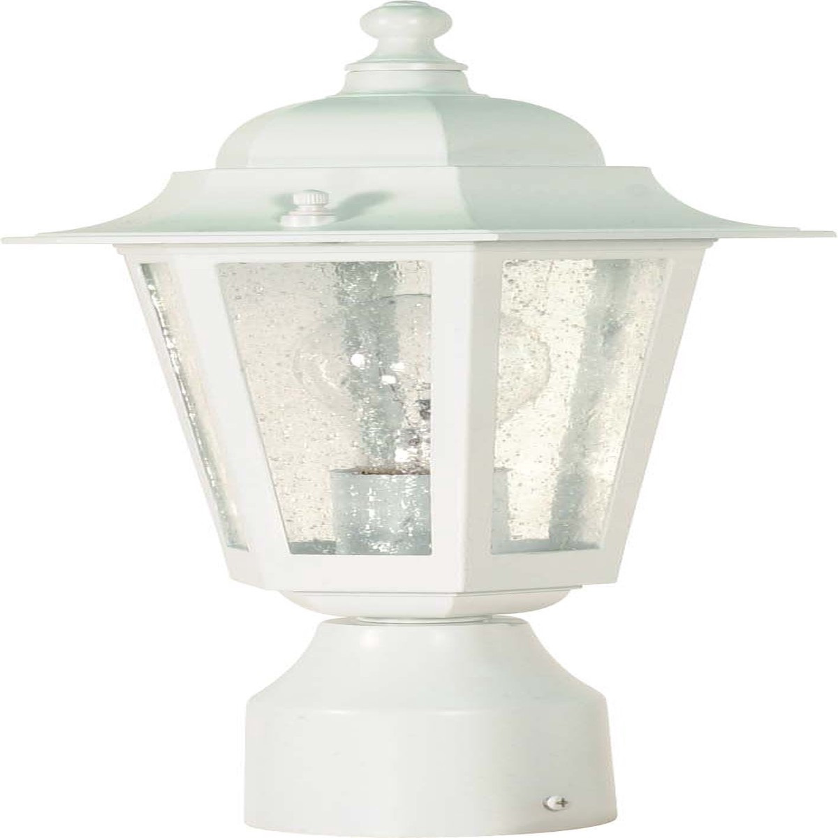 Nuvo Cornerstone - 1 Light - 14 inch - Post Lantern - w/ Clear Seed Glass