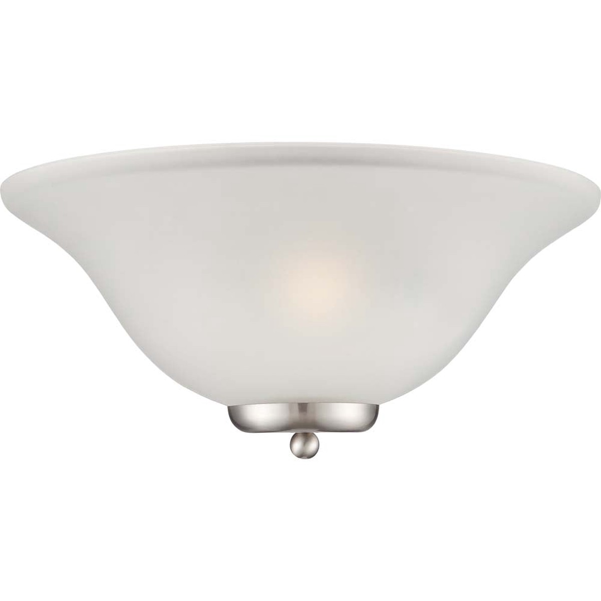 Ballerina - 1 Light Wall Sconce - Brushed Nickel w/ Frosted Glass