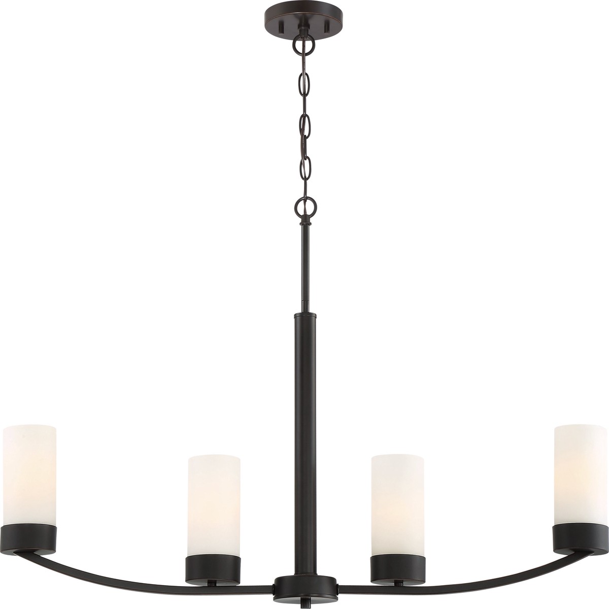 Denver 4-Light Island Pendant Light Fixture in Mahogany Bronze Finish