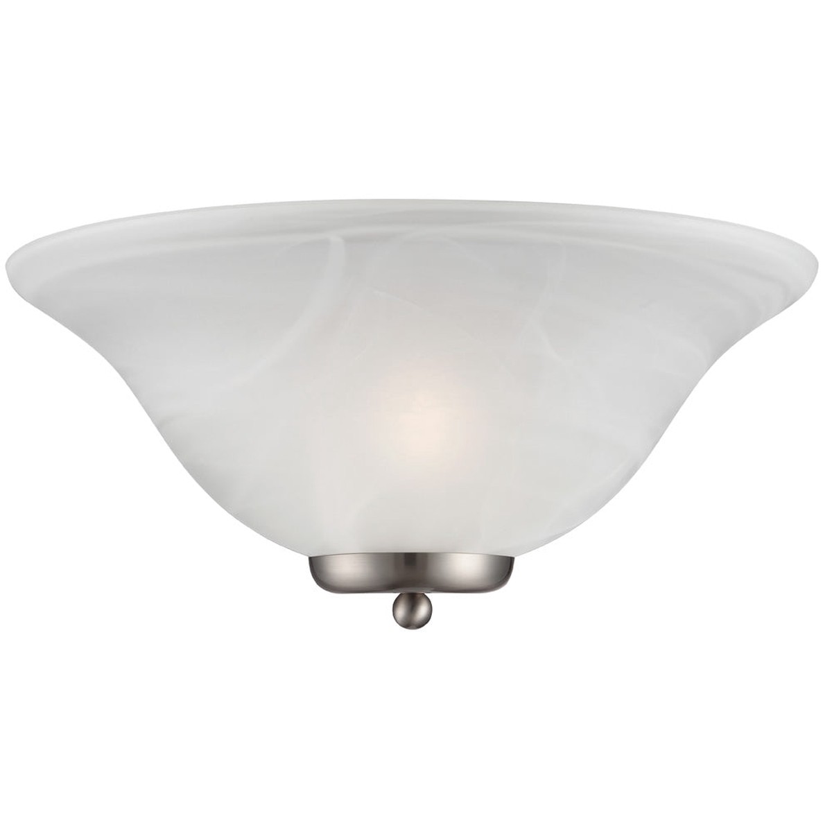 Ballerina - 1 Light Wall Sconce - Brushed Nickel w/ Alabaster Glass
