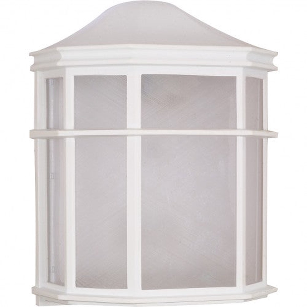 Nuvo 1 Light  10 in - Cage Lantern Wall Fixture - Die Cast Linen Acrylic Lens