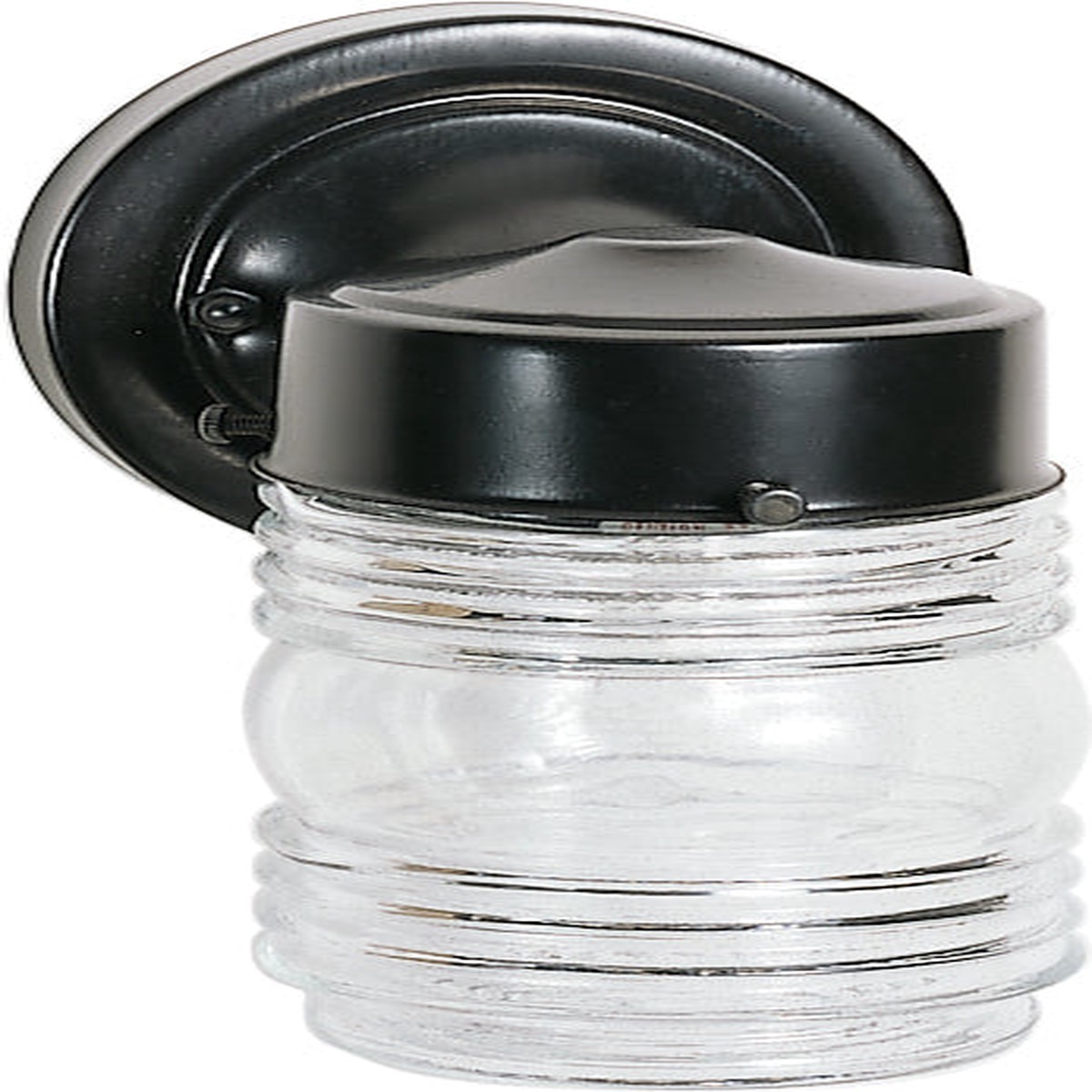 1-Light Wall Mounted Outdoor Light Fixture in Black Finish