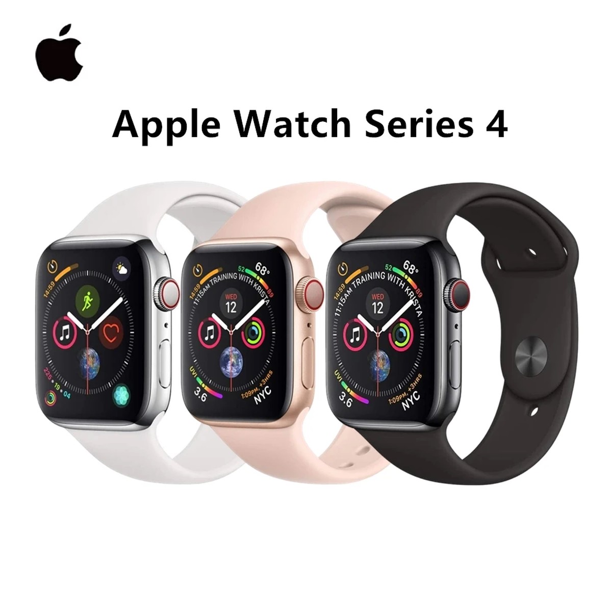 100% Original Apple Watch Series 4 Smartwatch 40MM/44MM GPS Aluminum with Sport Band